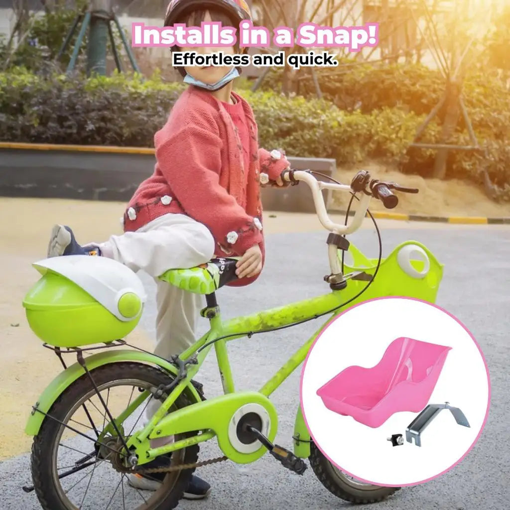 Baby Doll Bicycle Seat Carrier Standard Sized Dolls Stuffed Animals Comfortable Fit Cute Petals Design Baby Gear Accessories