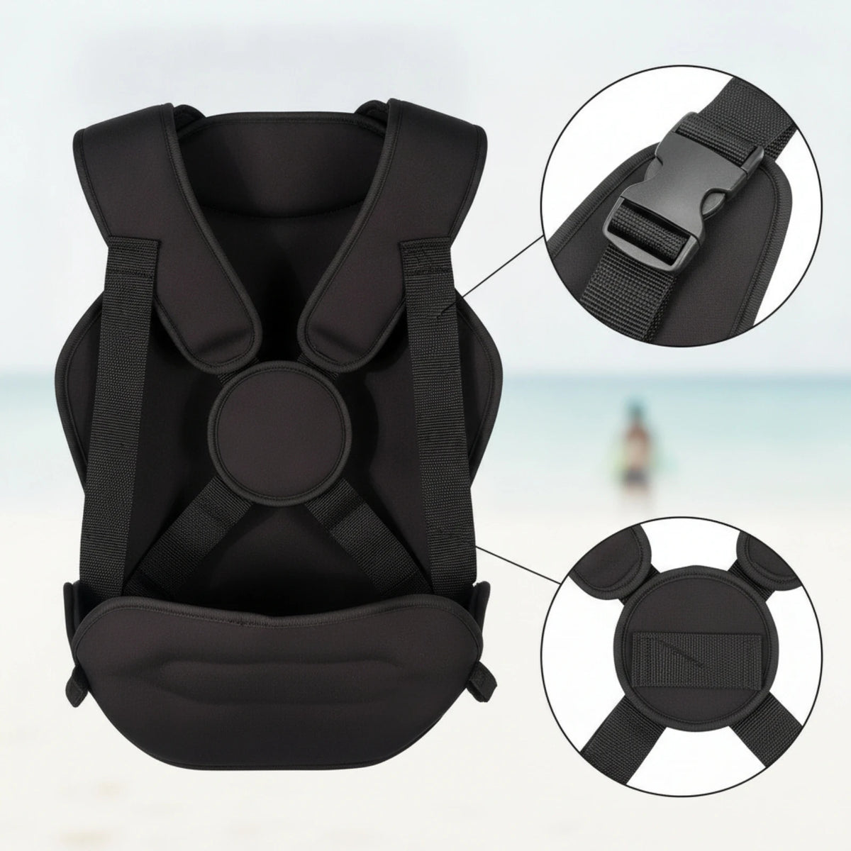 Quick Dry Water Baby Sling Front Carry Infant Swim Carrier Hands Free Holder for Toddler Pool Beach Outdoor Water Activities