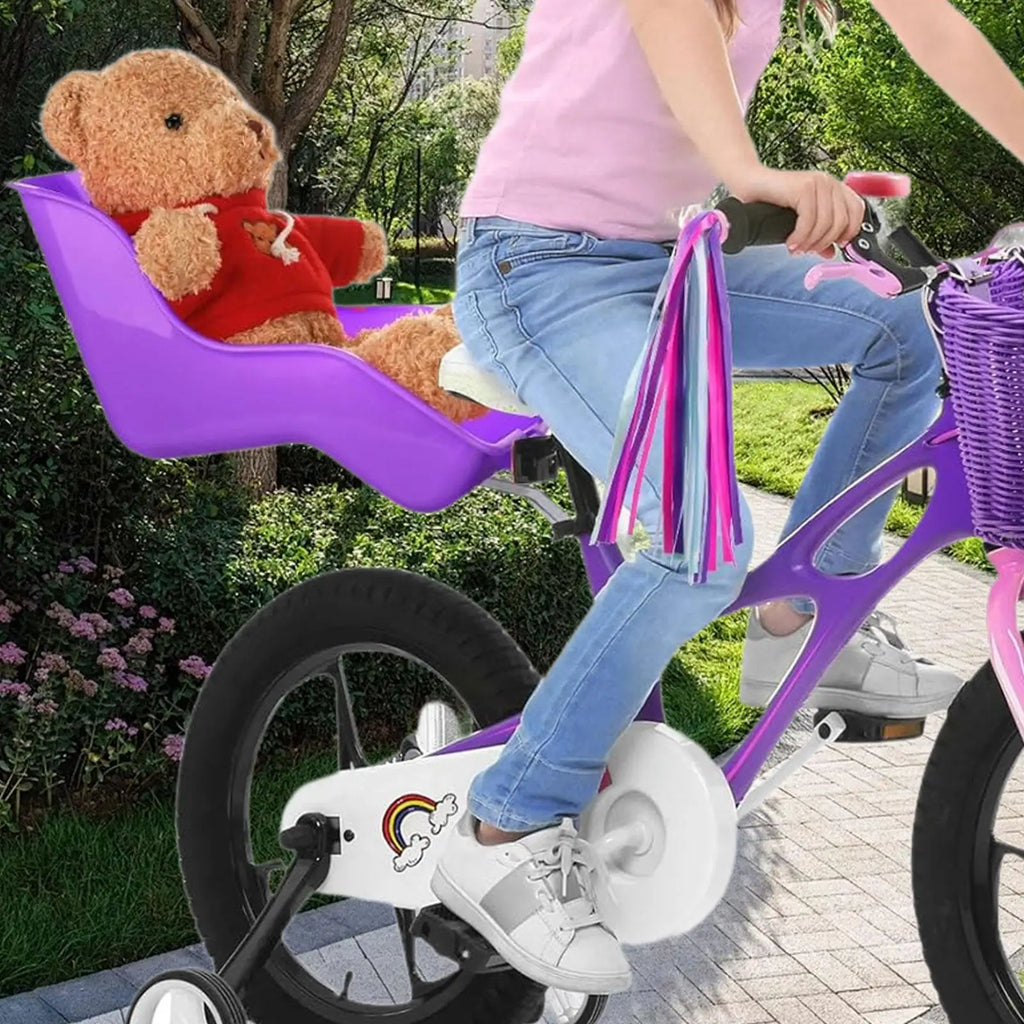 Baby Doll Bicycle Seat Carrier Standard Sized Dolls Stuffed Animals Comfortable Fit Cute Petals Design Baby Gear Accessories