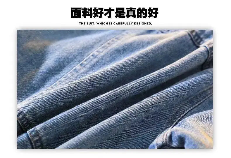 Children's Clothing Boys' Denim Jacket 2025 Spring and Autumn New Style Children's Denim Jacket Trend 110-170CM