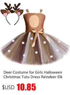 HJTT Creepy Clown Costume for Girls Halloween Tutu Dress Grey Red Scary Clown Outfit Kids Carnival Party Fancy Dress Up Clothes