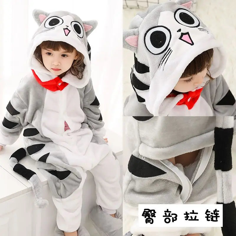 Children Pajamas Kids Baby Girls Boys Stitch Jumpsuits Costume Long Sleeve Children Sleepwear Onesies Pajamas Children Clothing