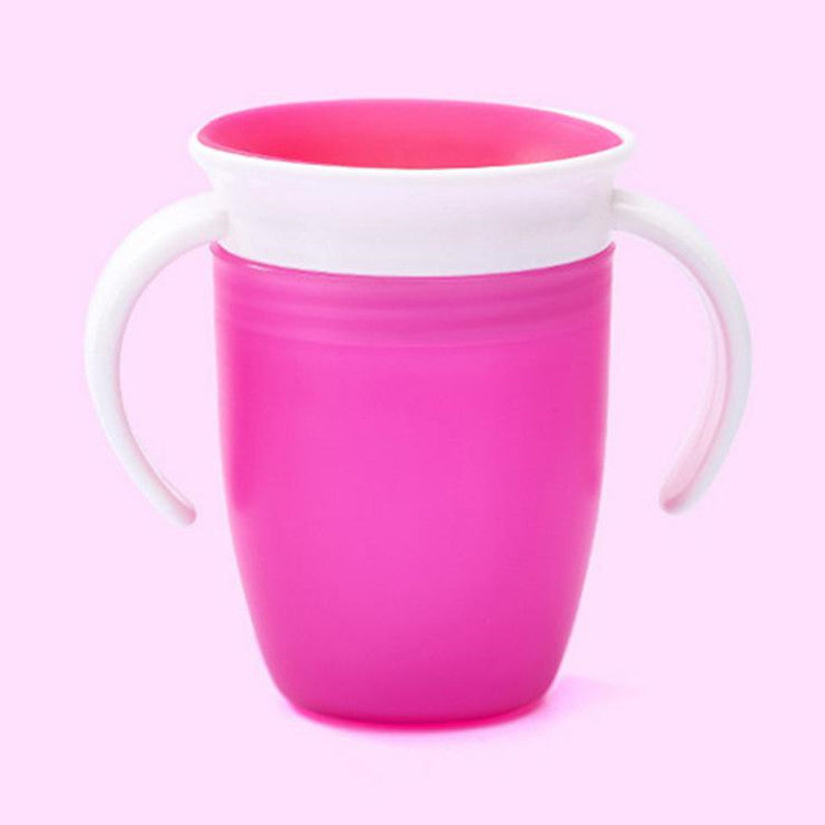 Baby Water Cups 360 Degrees Rotated Baby Learning Drinking Cup with Double Handle Flip Lid Leakproof Infants Water Cups Bottle