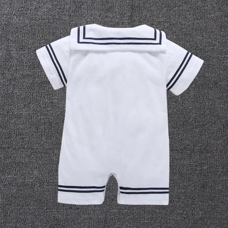 Newborn Baby Boy Clothes Playsuit Sailor Navy  Romper Short Sleeve Jumpsuit Costumes Clothes Summer Outfits Newborn Baby Clothes