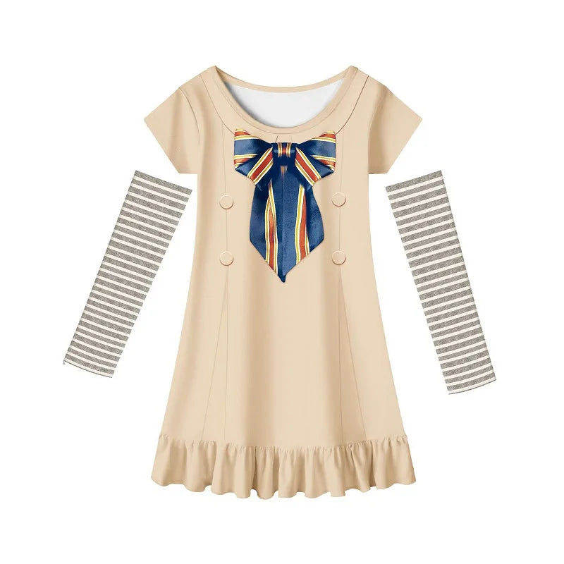 MEGAN Cosplay Dress for Kids Girls Women AI Doll Robots Megan Dresses Uniform MEGAN Girls and Adult Cosplay Halloween Costume