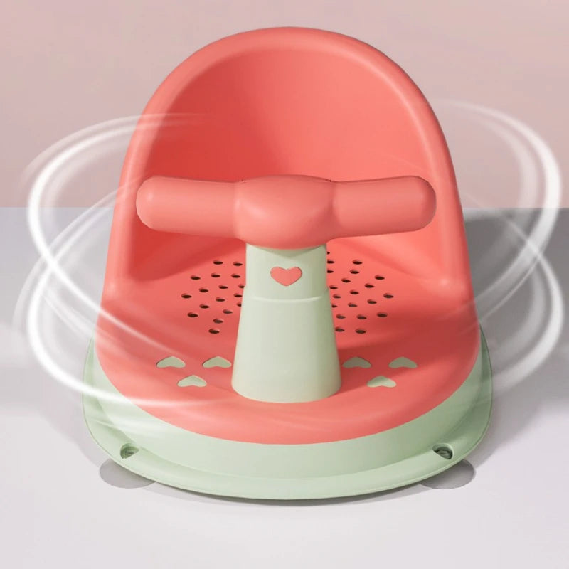 Baby Bathtub Seat Is Safe Non Slip and Suitable for Newborn Adorable Shower Seats for Children Aged 6-18 Months Bath Accessories