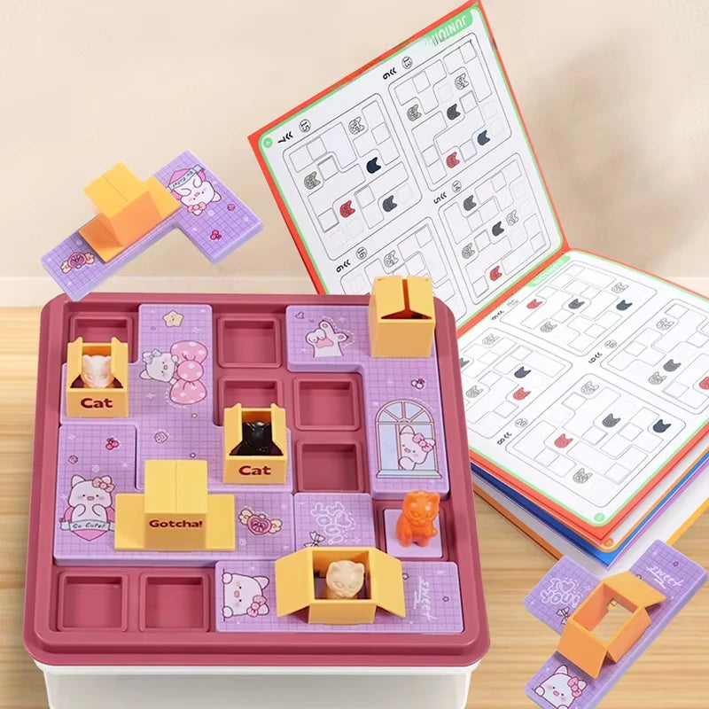 Children Logical Thinking Puzzle Board Game Logical Thinking Training Spatial Planning Family Party Interactive Educational Toy
