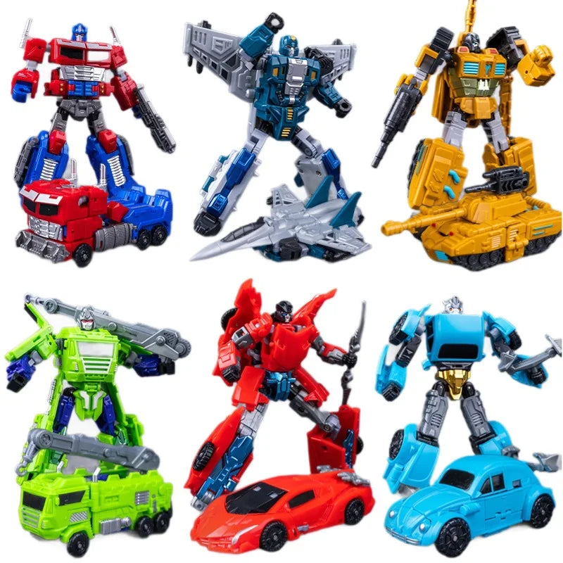 Children Transformation Toy Robot Car Mecha Model Joints Movable Doll Transformation Toy Car Multi-style Robot Car Toy Kids Gift