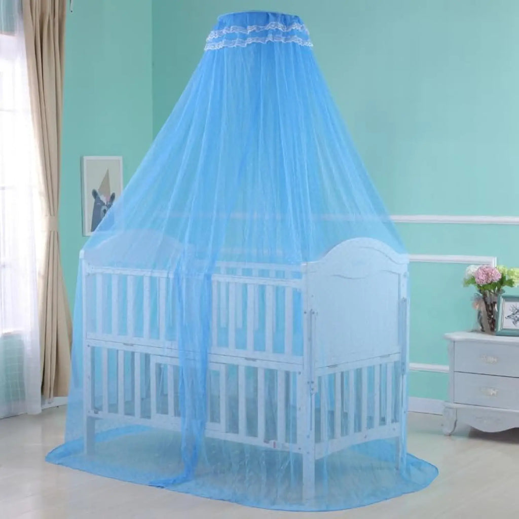 New Bed Canopy, Adjustable Height Baby Bed Canopy with Encrypted Mesh Breathable Skin-Friendly Curtains for Baby Toddler Bedroom