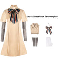 MEGAN Cosplay Dress for Kids Girls Women AI Doll Robots Megan Dresses Uniform MEGAN Girls and Adult Cosplay Halloween Costume
