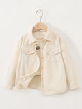 kids jacket 2026 autumn girls boys cute shirt tops Corduroy outwear clothing