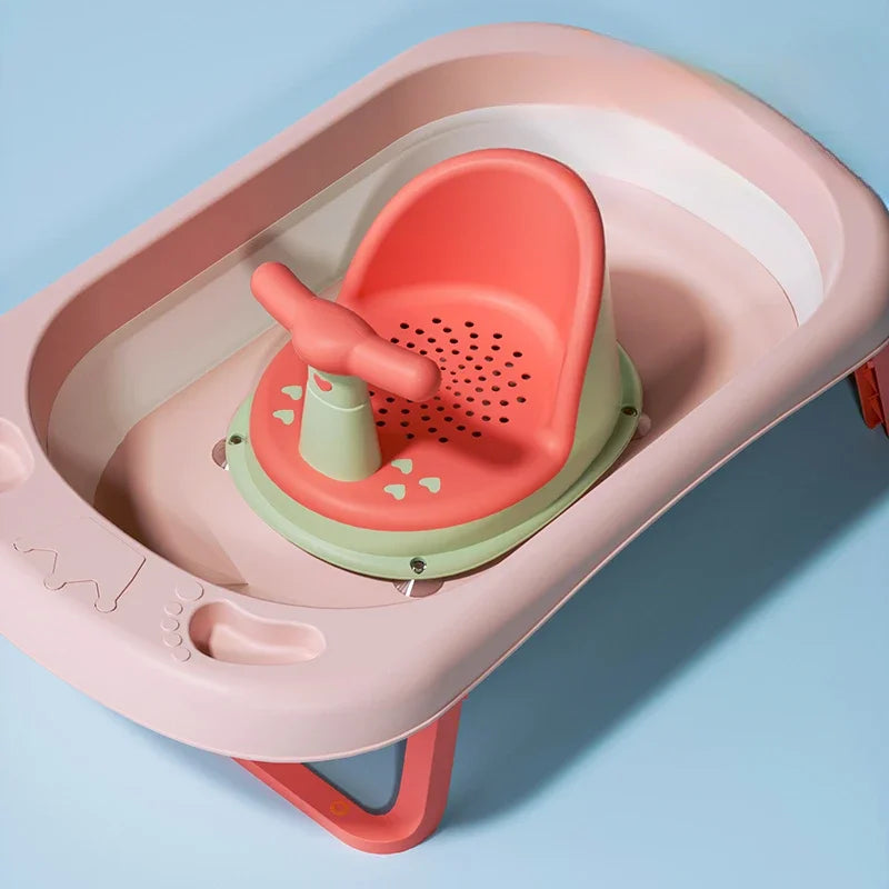 Baby Bathtub Seat Is Safe Non Slip and Suitable for Newborn Adorable Shower Seats for Children Aged 6-18 Months Bath Accessories
