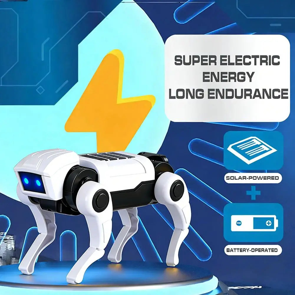 Cartoon DIY Assembly Dog Rc Robot Walking Mechanical Toy Science Teaching Assembling Model Electric Toys Kids Gifts