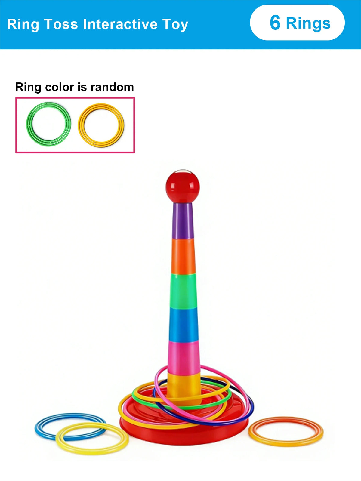 Children Throw Circle Game Ferrule Stacked Toys Fun Indoor Outdoor Parent-Child Interactive Circle Layers Early Education Gift