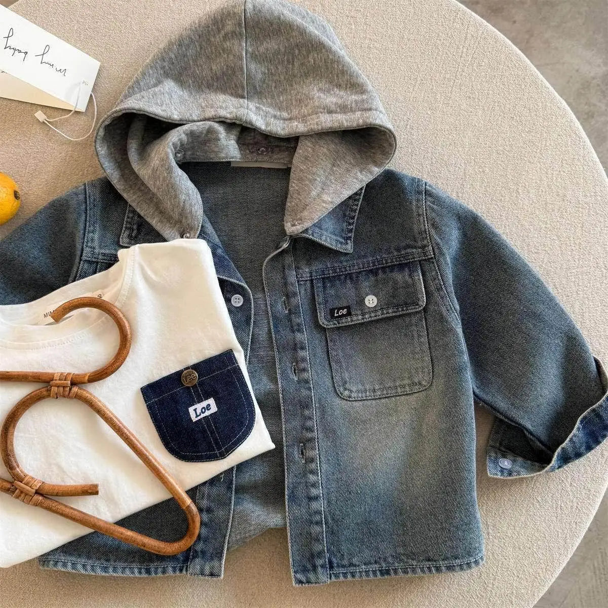 Denim Jackets For Boys Fashion Short Coats Children Clothing Spring Autumn Boys Girls Jean Outerwear Kids Single-breasted Jacket
