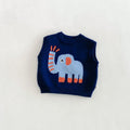 Boys Vest 2026 Spring and Autumn New Children's Clothing Korean Style Fashion Boy Baby Cute Cartoon Knit Vest Simple