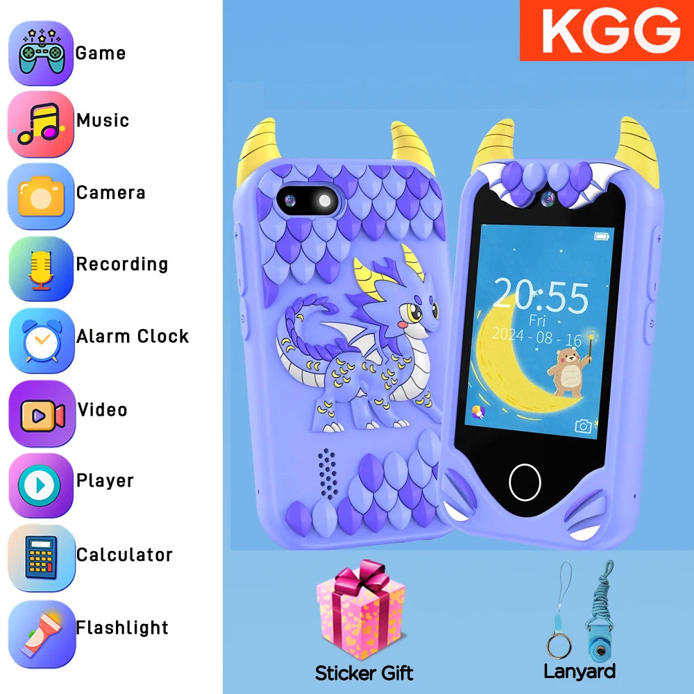 Children Smartphone Phone Toy 2.8inch Touch Screen Dual Cameras For Learning Playing Games Video Player Girl Gift for Christmas