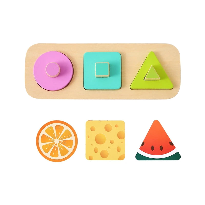 Montessori Wood Toys for Kids Wooden Sorting Stacking Toys for Baby Toddlers Educational Shape Color Sorter Preschool Kids Gifts