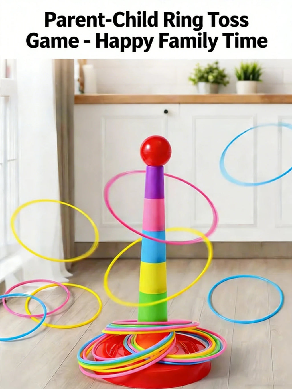 Children Throw Circle Game Ferrule Stacked Toys Fun Indoor Outdoor Parent-Child Interactive Circle Layers Early Education Gift