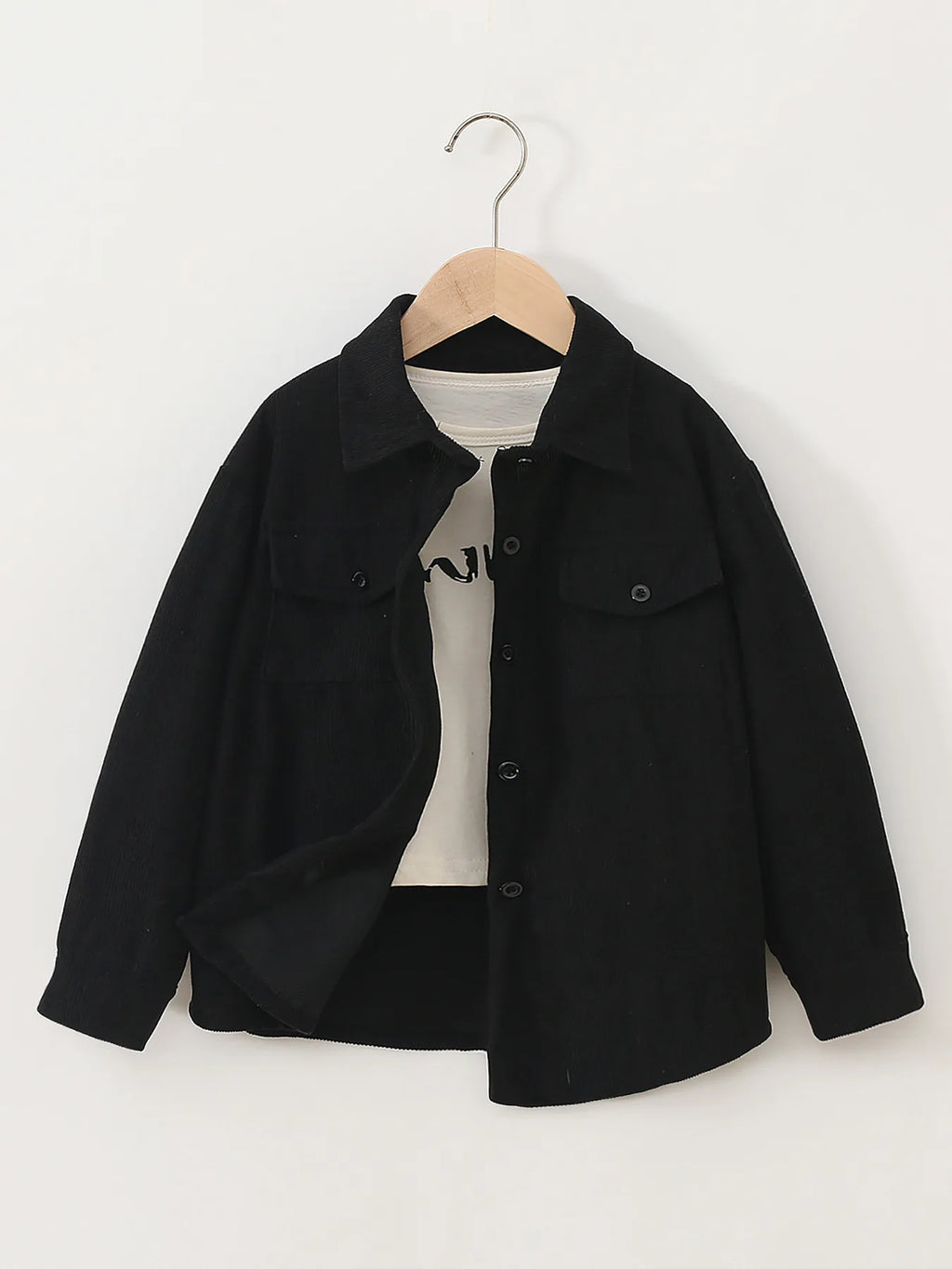 kids jacket 2026 autumn girls boys cute shirt tops Corduroy outwear clothing