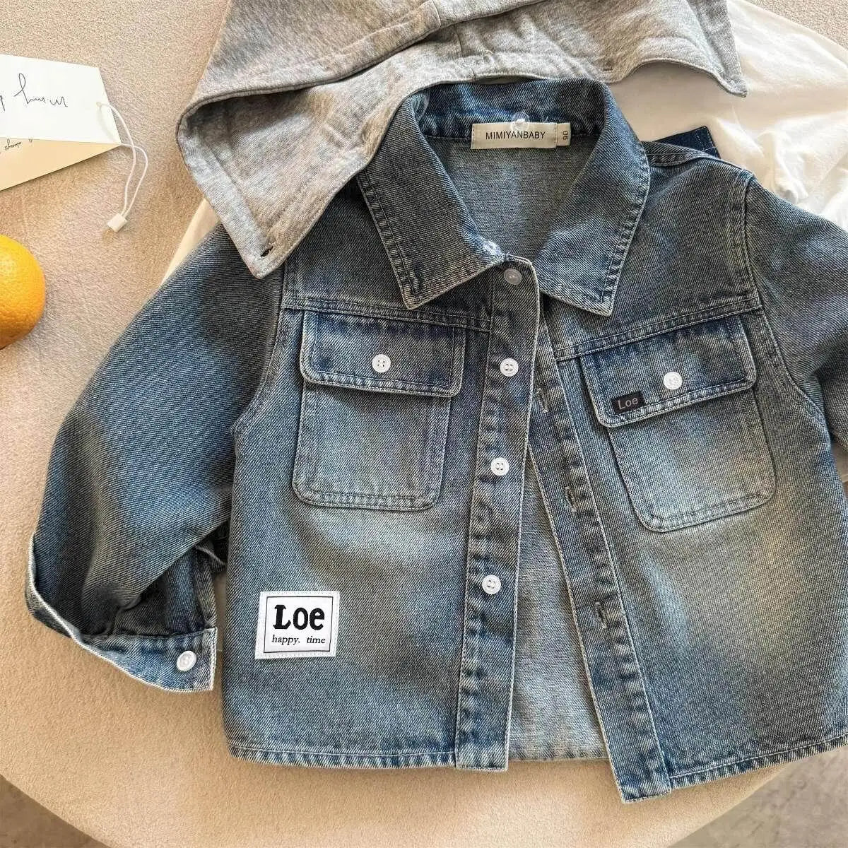 Denim Jackets For Boys Fashion Short Coats Children Clothing Spring Autumn Boys Girls Jean Outerwear Kids Single-breasted Jacket