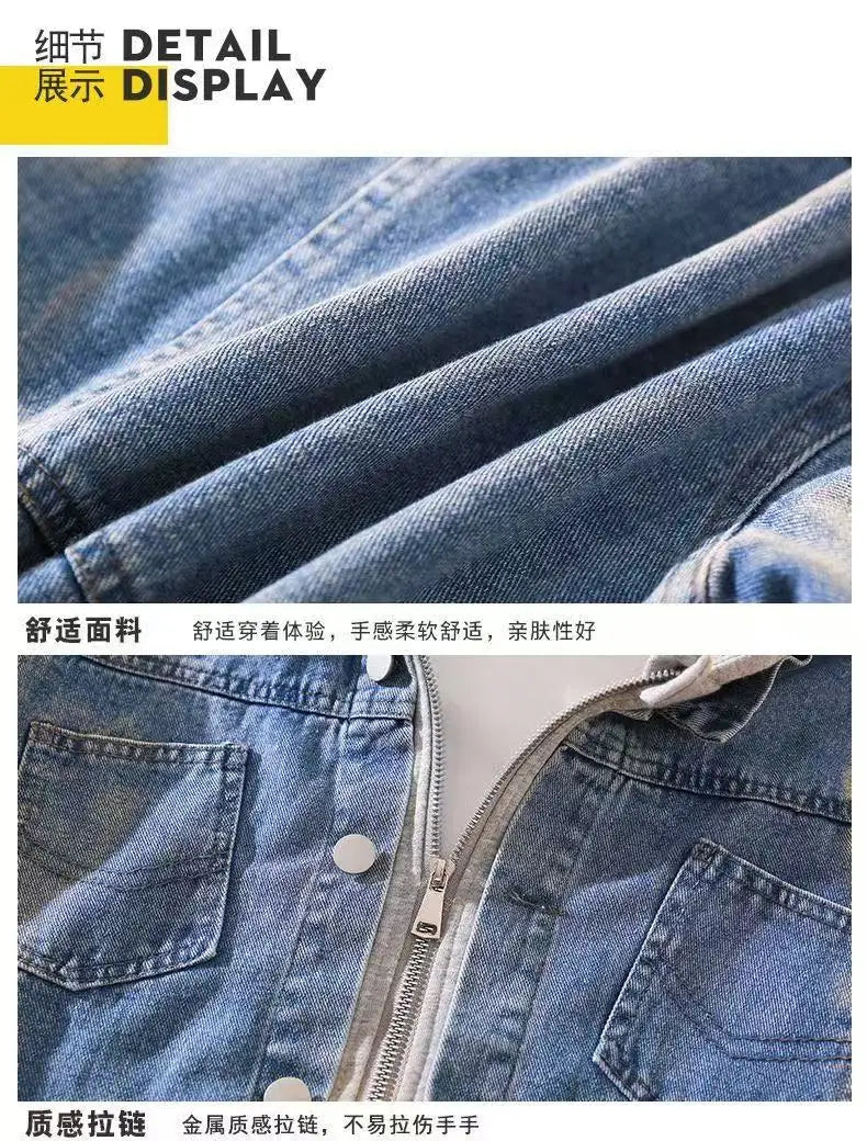 Children's Clothing Boys' Denim Jacket 2025 Spring and Autumn New Style Children's Denim Jacket Trend 110-170CM