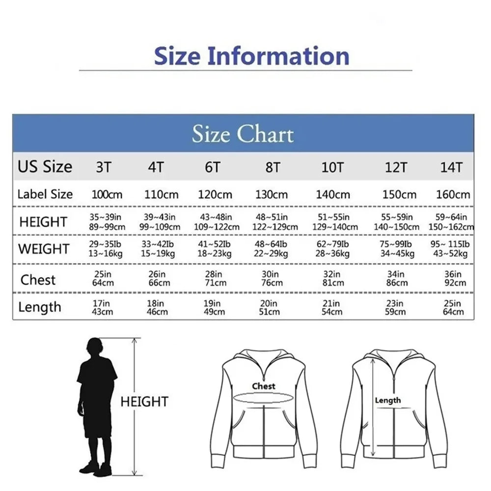Children's long-sleeve zip-upjacket for autumn and wintercartoon-style outerwear with "23" print;boys' jacket hooded sweatshirt.