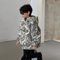 Children Clothing Boys Jacket 2025 Winter New Fashionable Korean Style Thickened Loose Warm Kids Simple Woolen Jacket
