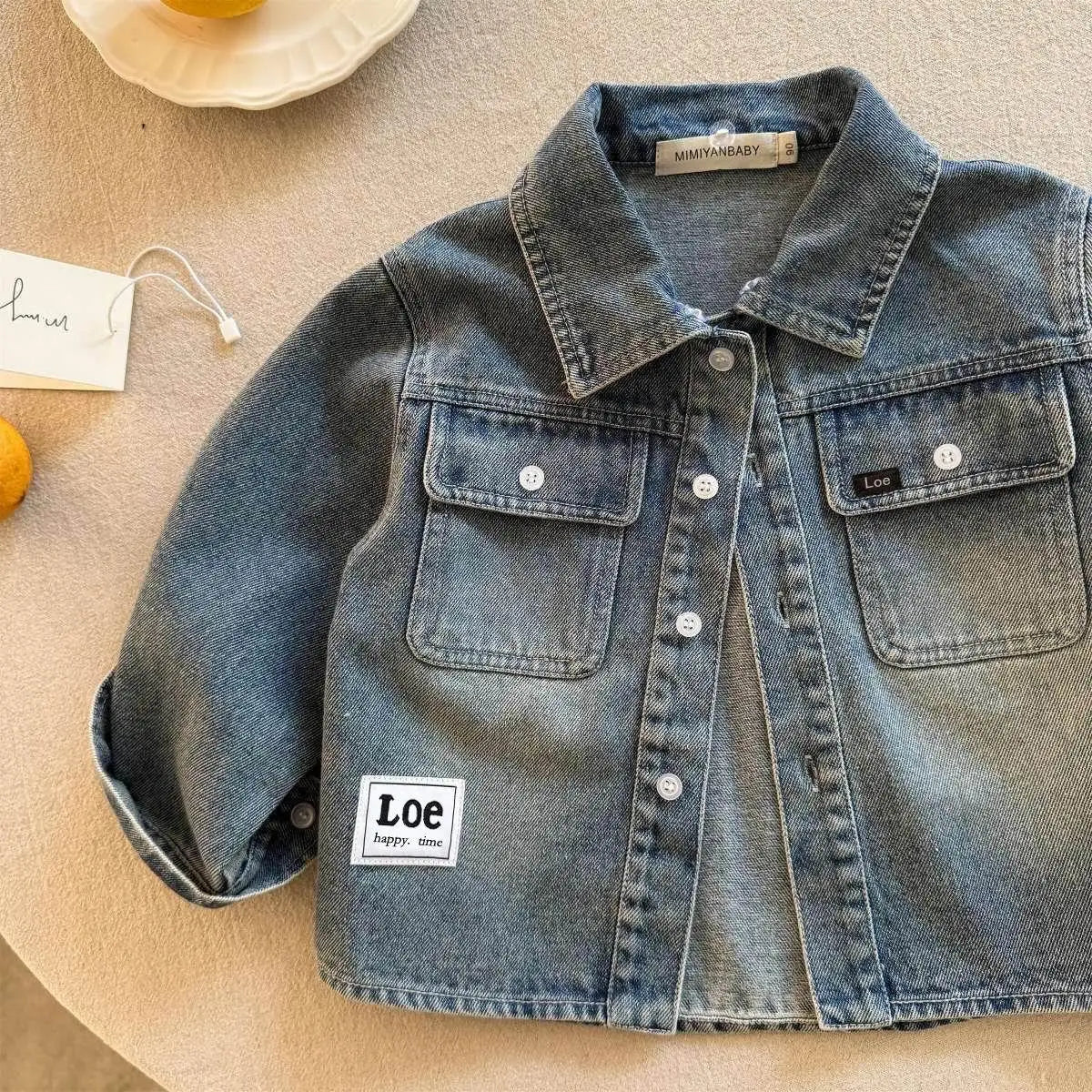 Denim Jackets For Boys Fashion Short Coats Children Clothing Spring Autumn Boys Girls Jean Outerwear Kids Single-breasted Jacket