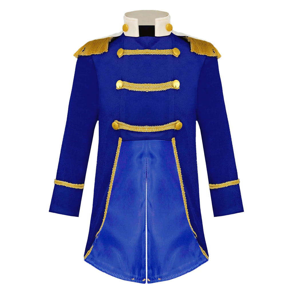 Baby Boys Long Sleeve Fringe Velvet Royal Prince Jacket Tailcoat Halloween King Knight Nobility Costume Photography Outerwear