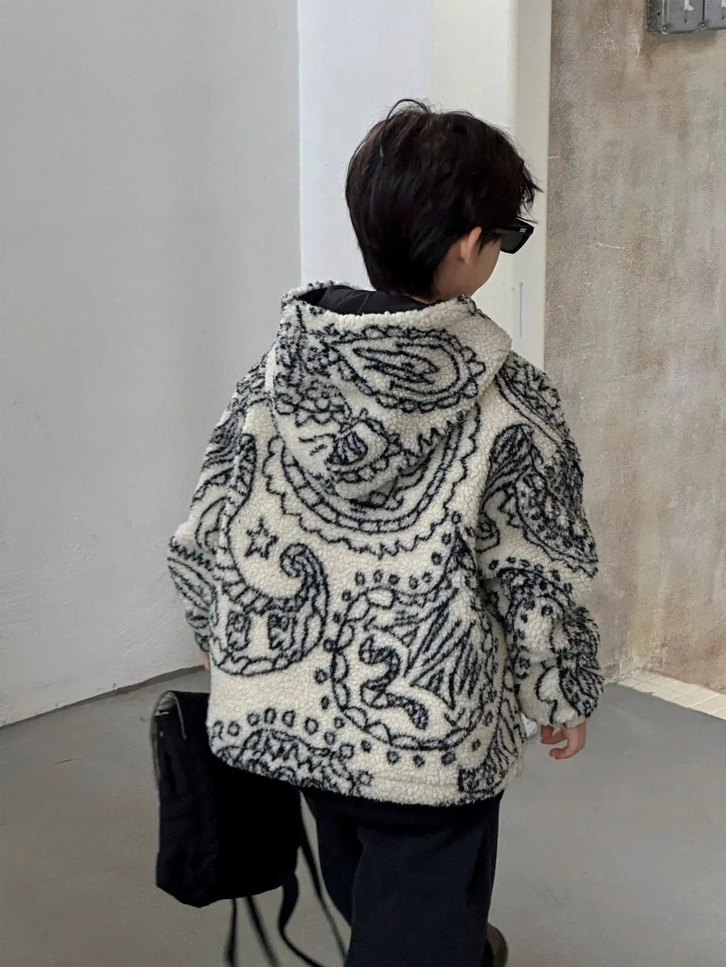 Children Clothing Boys Jacket 2025 Winter New Fashionable Korean Style Thickened Loose Warm Kids Simple Woolen Jacket