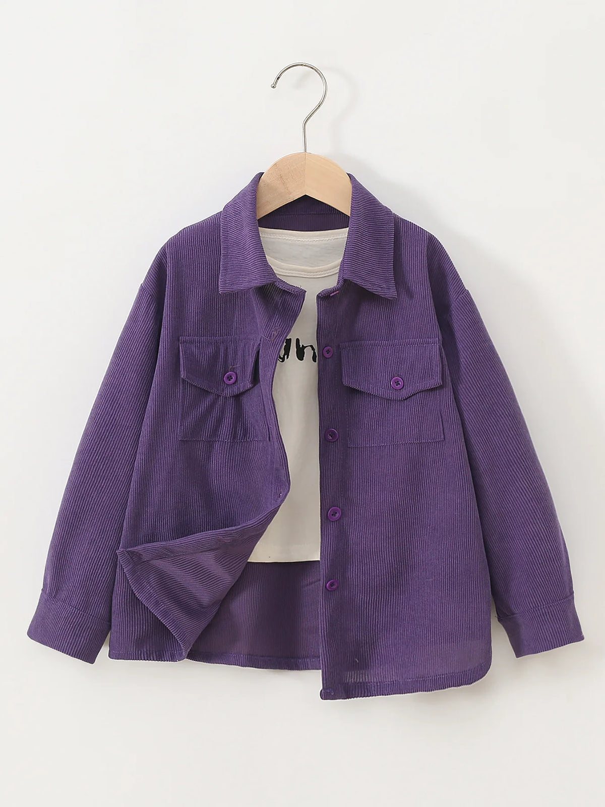 kids jacket 2026 autumn girls boys cute shirt tops Corduroy outwear clothing