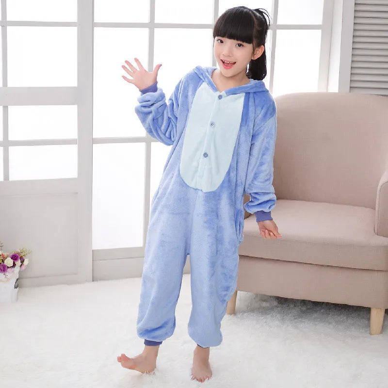 Children Pajamas Kids Baby Girls Boys Stitch Jumpsuits Costume Long Sleeve Children Sleepwear Onesies Pajamas Children Clothing
