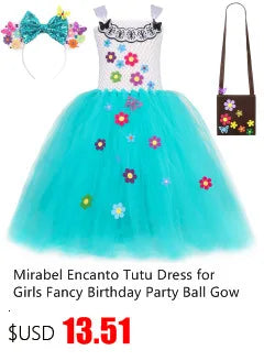 HJTT Creepy Clown Costume for Girls Halloween Tutu Dress Grey Red Scary Clown Outfit Kids Carnival Party Fancy Dress Up Clothes