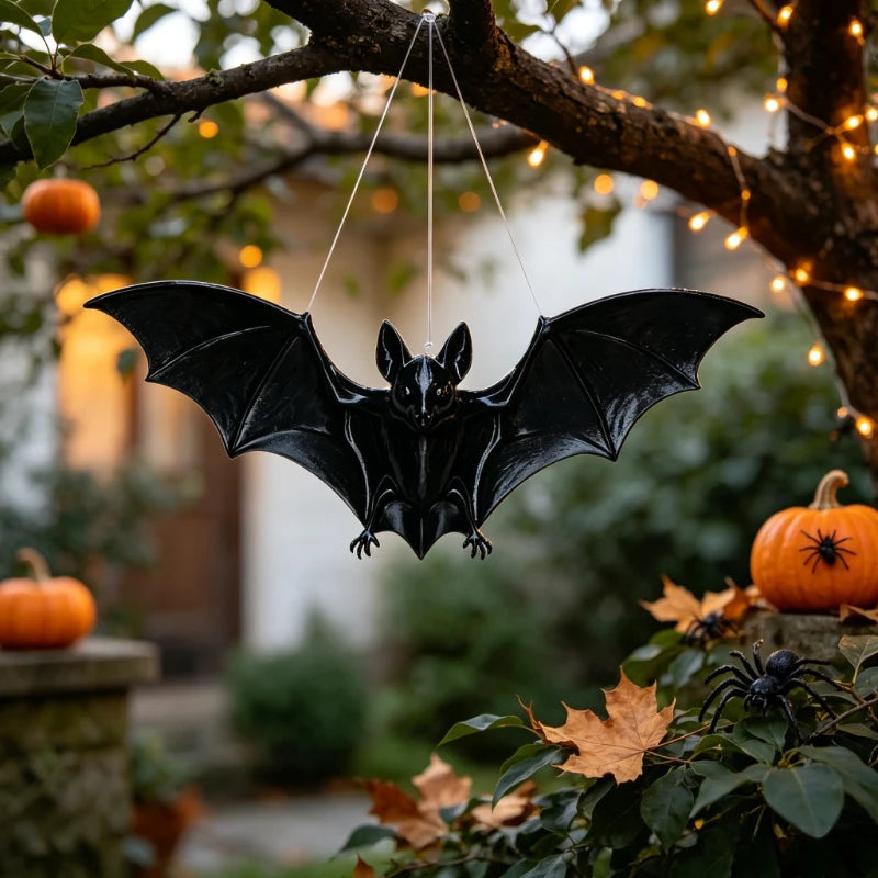 3D Hanging Bat Decor Pendant Halloween Horror Style Ornament Reusable Home & Party Festival Decoration
