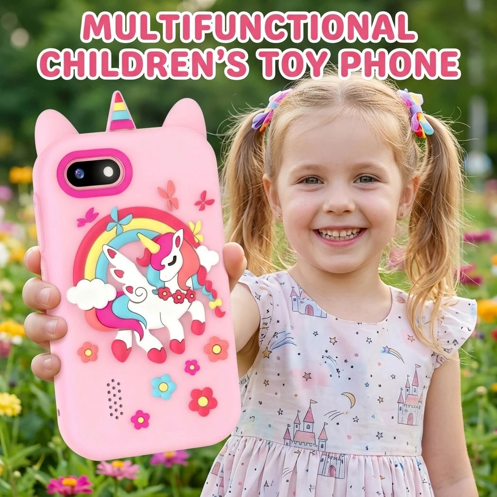 Children Toy Smartphone 2.8 Inch Touch Screen Dual Cameras, Educational Learning Game Music Player, Gift for Kids