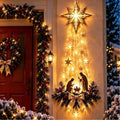 Christmas /.Bethlehem Star of Faith Lighted Nativity Wall Decor Glowing Christmas Hanging Ornament LED Lights Indoor Decor Party