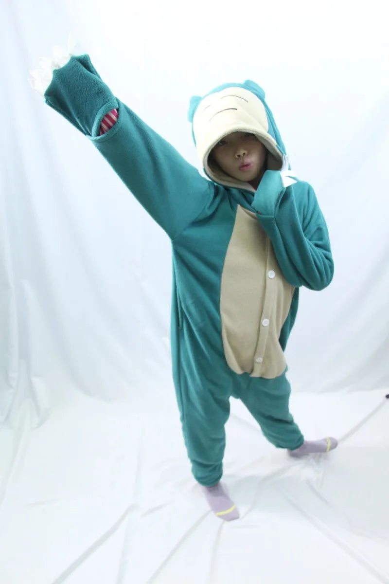 Anime Snorlax Onesie Kigurumi Pyjama Cosplay Costume Jumpsuits For Halloween Fleece Pijama Christmas Pajamas Easter Outfits Gift