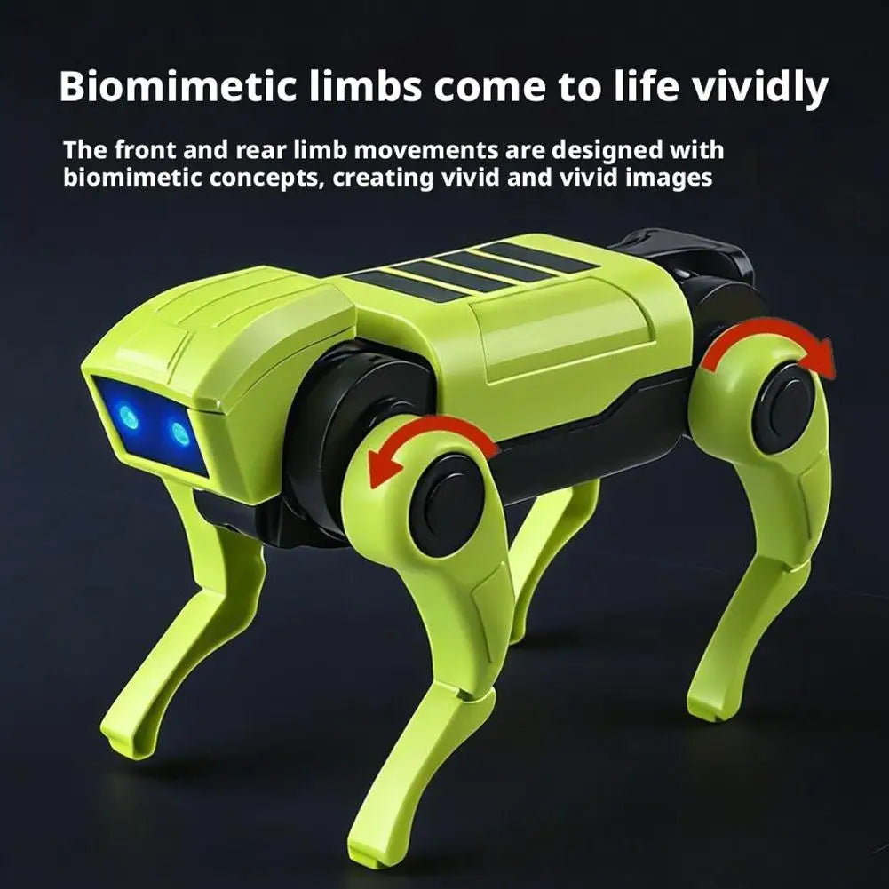 Cartoon DIY Assembly Dog Rc Robot Walking Mechanical Toy Science Teaching Assembling Model Electric Toys Kids Gifts