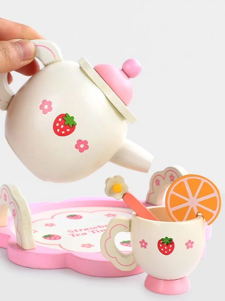 Girl's tea set, afternoon tea, family game toys