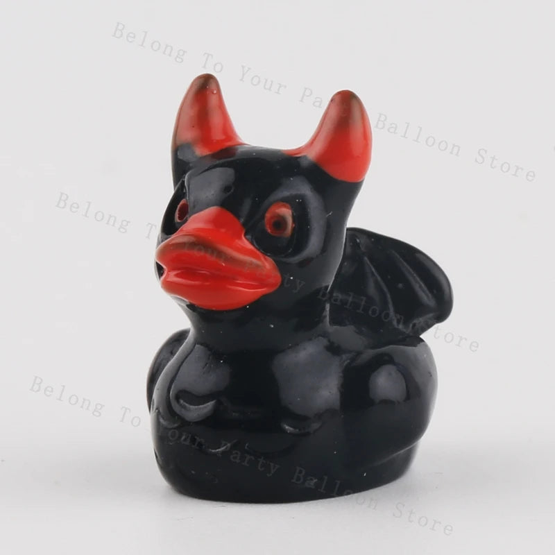 Halloween Mini Figurines Resin Halloween Ducks Ghost Miniatures Figurines Bulk for Garden Fairy Micro Landscape Home DIY Decor