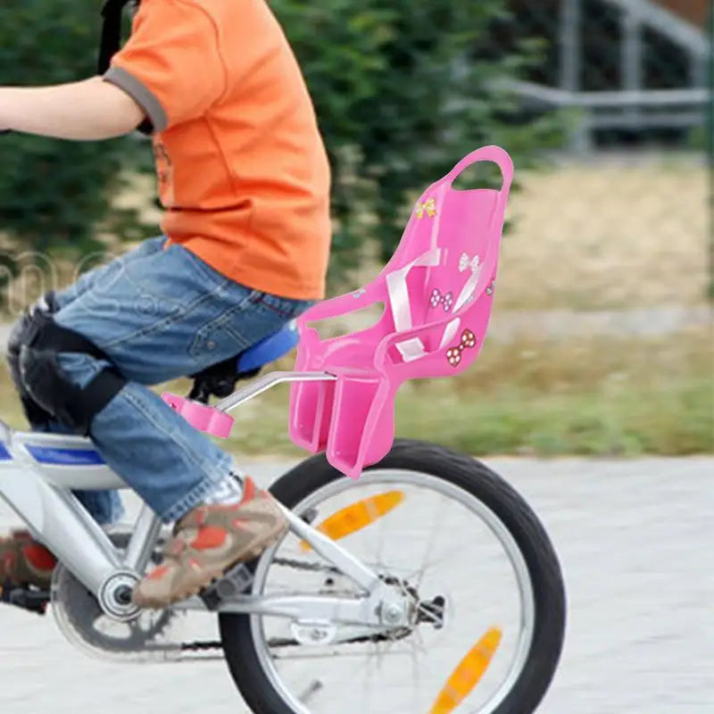 Girls Bike Doll Seat Universal Accessories with Sticker Kids Bike Decoration Doll Bike Seat Bike Accessories for Girl Boys