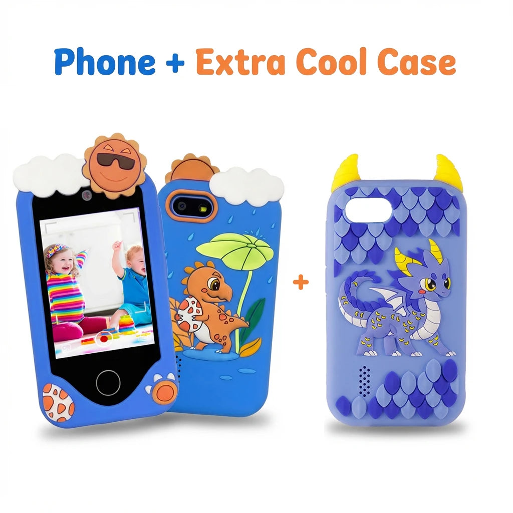 Children Smart Phone Toy 2.8 Inch With Camera 40+ Puzzle & ABC Learning Games Kids Habit Tracker Birthday Xmas Gift Boys Girls