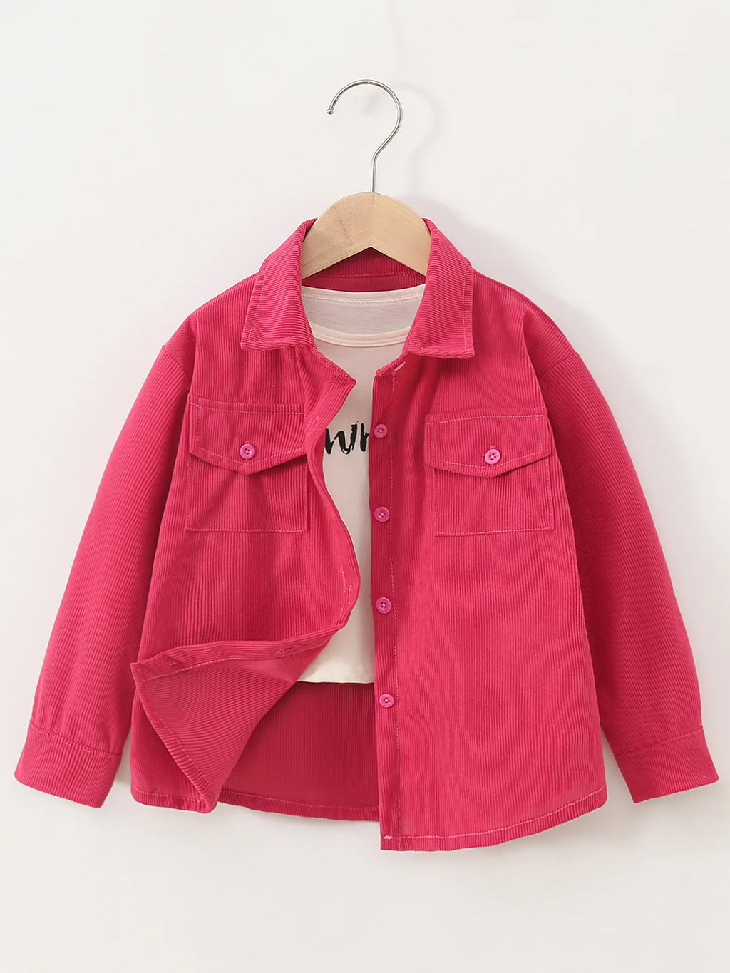 kids jacket 2026 autumn girls boys cute shirt tops Corduroy outwear clothing