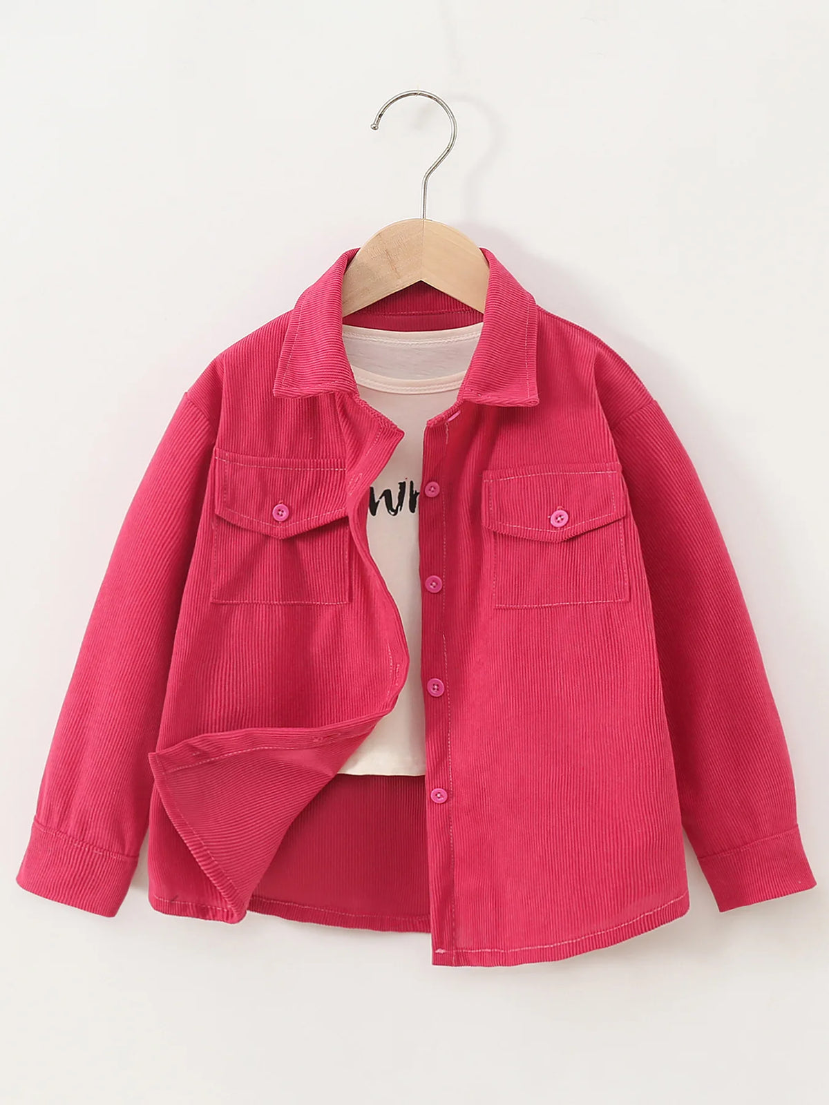 kids jacket 2026 autumn girls boys cute shirt tops Corduroy outwear clothing