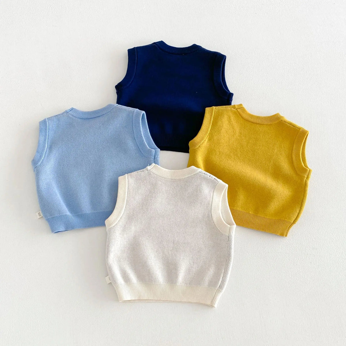 Boys Vest 2026 Spring and Autumn New Children's Clothing Korean Style Fashion Boy Baby Cute Cartoon Knit Vest Simple