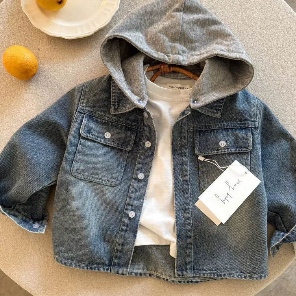 Denim Jackets For Boys Fashion Short Coats Children Clothing Spring Autumn Boys Girls Jean Outerwear Kids Single-breasted Jacket