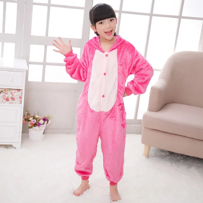 Children Pajamas Kids Baby Girls Boys Stitch Jumpsuits Costume Long Sleeve Children Sleepwear Onesies Pajamas Children Clothing