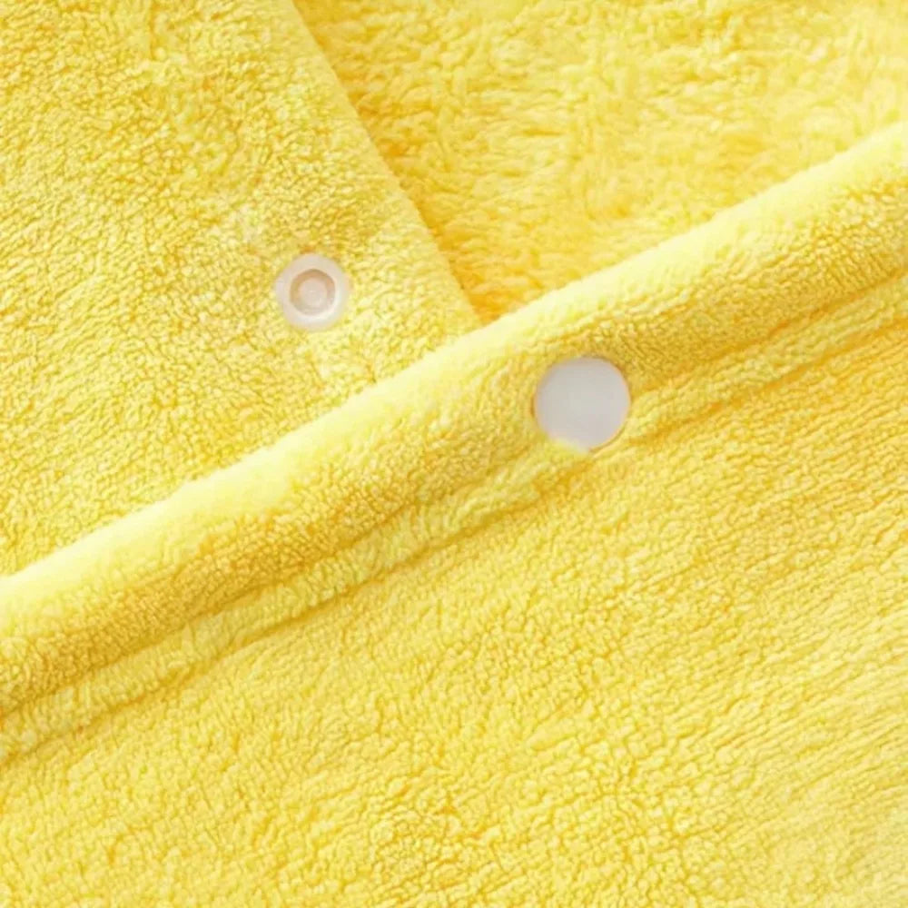 Cartoon Duck Baby Bath Towel Hooded Beach Towel Newborn Boys Girls Coral Fleece Bath Towel for Infants and Toddlers