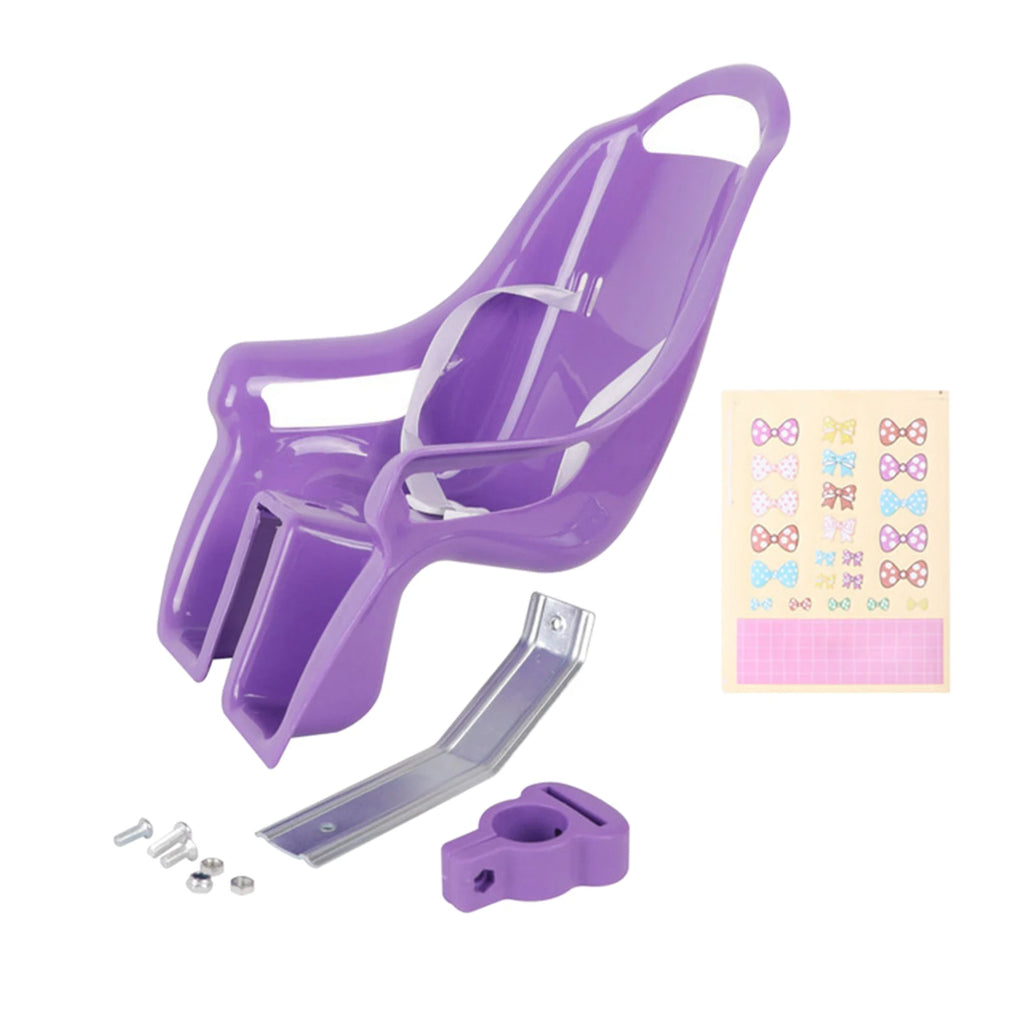 Girls Bike Doll Seat Universal Accessories with Sticker Kids Bike Decoration Doll Bike Seat Bike Accessories for Girls Kids